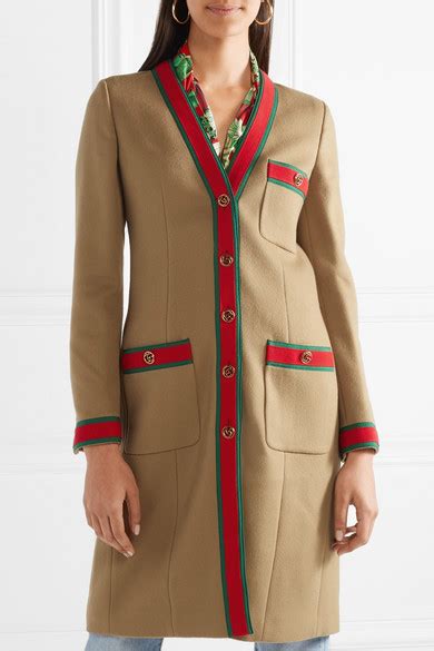 gucci grosgrain-trimmed jacket|net a porter gucci coats.